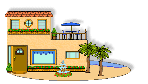 clipart of a beach house